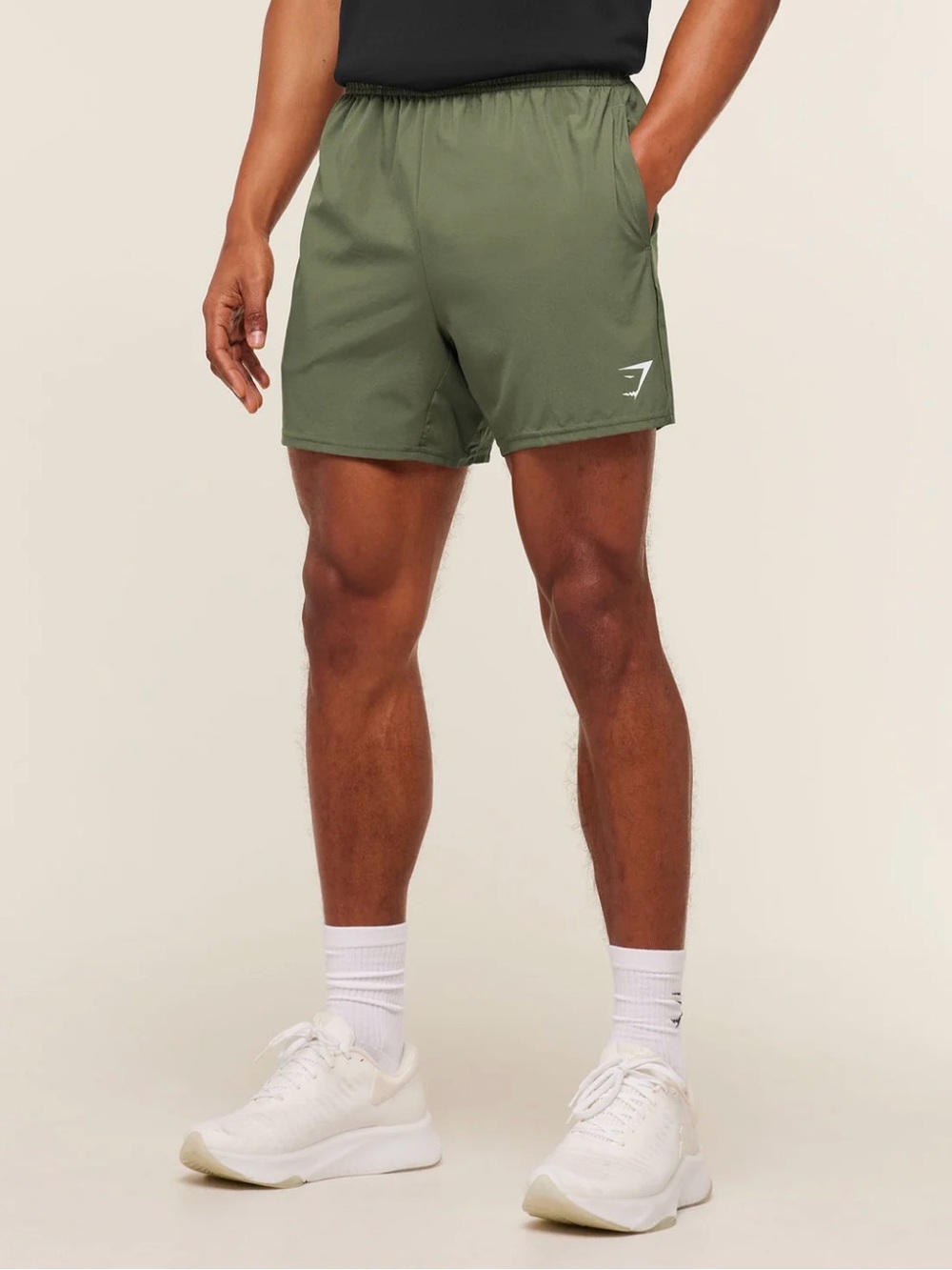 Gym Shark Arrival Shorts Olive Green 5” Inseam Men’s Medium Slim Fit Lightweight